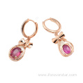 jewelry Style 18K gold diamond oval shape earring
